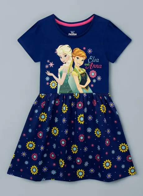 Disney Mädchen Die Eiskönigin Kleid Frozen Blau, 110(4-5J) : Amazon.de: Fashion