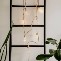 BULB LIGHTS LED Lichterkette mit Naturseil 10 Lichter und Stecker | BUTLERS