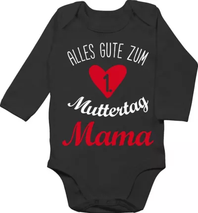 Shirtracer Body »Alles gute zum ersten Muttertag - Muttertagsgeschenk Tochter & Sohn Baby - Bio Baby Strampler langarm« online kaufen | OTTO
