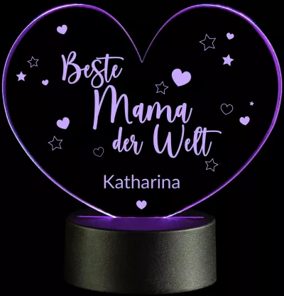 LED-Leuchte - Beste Mama mit Personalisierung