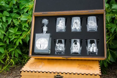 Weihnachtsgeschenk Glas Whiskey Dekanter Set 17 Unzen & | Etsy