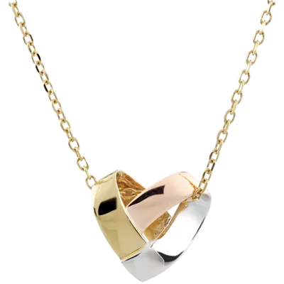 Collier Herz - Tricolor 375/-(9Kt) - C2462