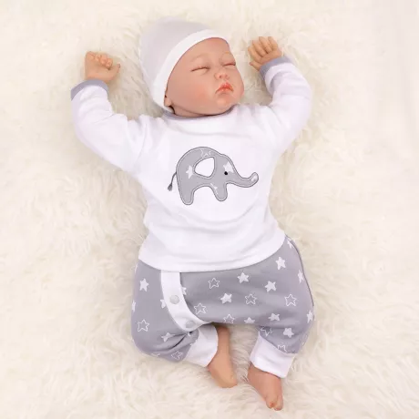 Baby Sweets Unisex Set Hose und Shirt weiß grau Little Elephant | Sets | Mädchen | Baby-Sweets.de