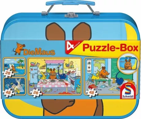 Schmidt 55597 - Die Maus: Puzzle-Box, 2 x 26/2 x 48 Teile - Bei bücher.de immer portofrei