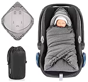 Zamboo Swaddling Blanket for Baby Car Seat and Pushchair, Practical Alternative to Winter Footmuff, Soft and Padded Thermal Fleece, Grey : Amazon.de: Baby Products