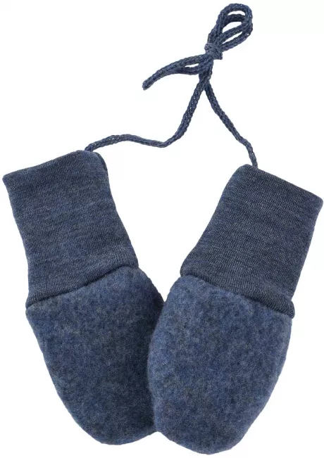 Engel | Fäustlinge Fleece aus Merinowolle - blau | littlegreenie