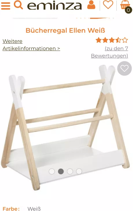 Kleines Bücherregal